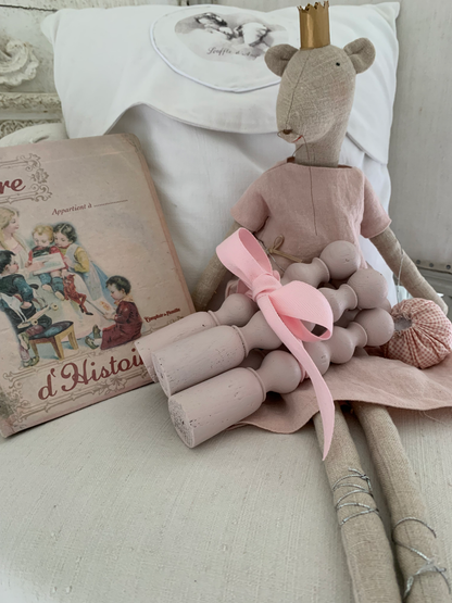 Lot de 5 quilles rose poudré