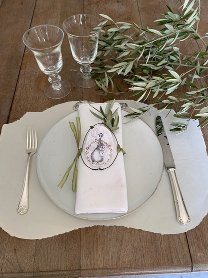 Rond de serviette printanier pour Pâques