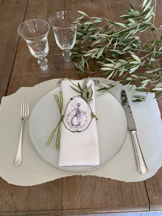 Rond de serviette printanier pour Pâques