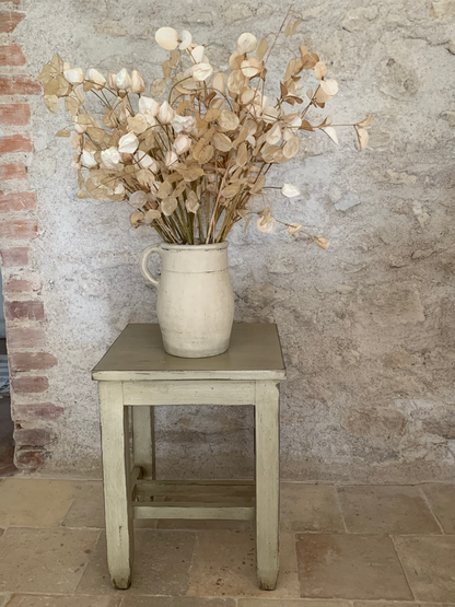 Tabouret en Bois Massif à Patine Artisanale